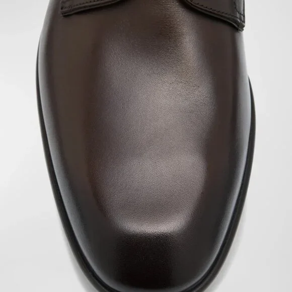 Ferragamo Men´s Fosco Leather Derby Shoes 9 E Brand New in  display picture 2